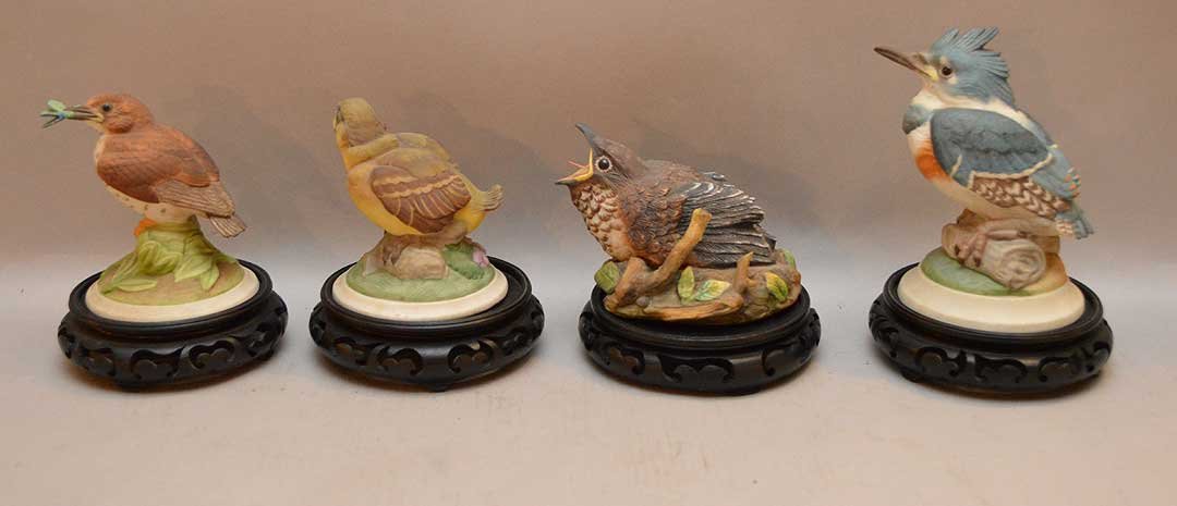 4 Boehm birds, 3 3/4"h to 5 7/8"h (1 of 6)
