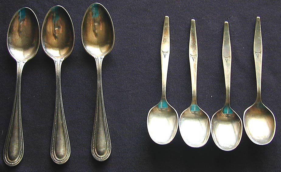 3 Tiffany Sterling & 4 Christofle France Spoons, All 7: 3 Tiffany Sterling & 4 Christofle France Spoons, All 7 spoons are demitasse or after dinner spoons.