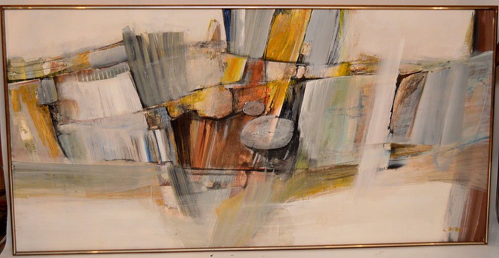 L. Biro, American, 20th Century, large oil on canvas, (1 of 4)