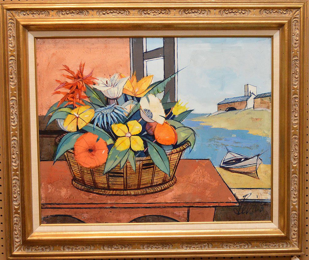 Charles Levier (French/American, 1920-2004) oil on (1 of 5)