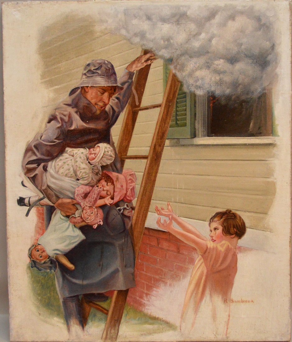 RUSSELL SAMBROOK (American, 1891-1956) oil on canvas, (1 of 5)