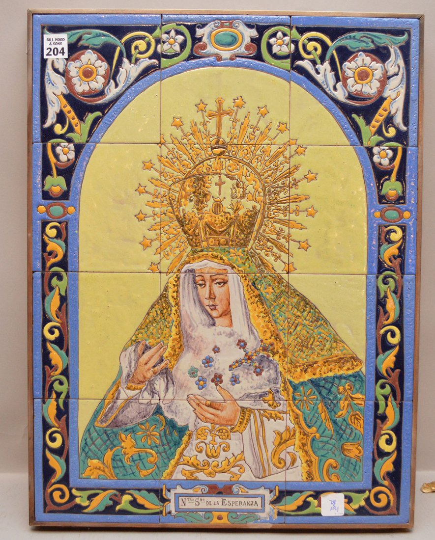 Framed tile titled Ntra Sra de la Esperanza, 23"h x (1 of 4)