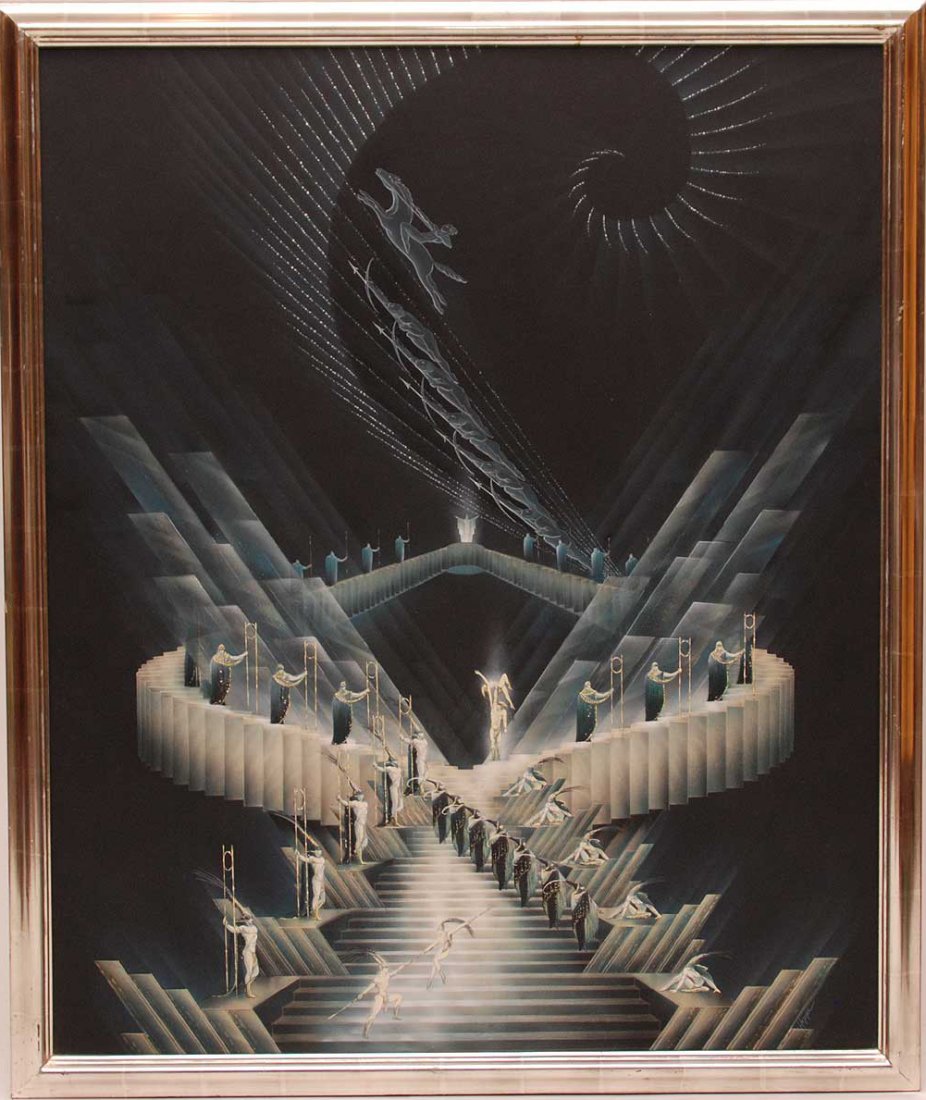 Robert Hoppe (California 20th century) Gouache and (1 of 6)