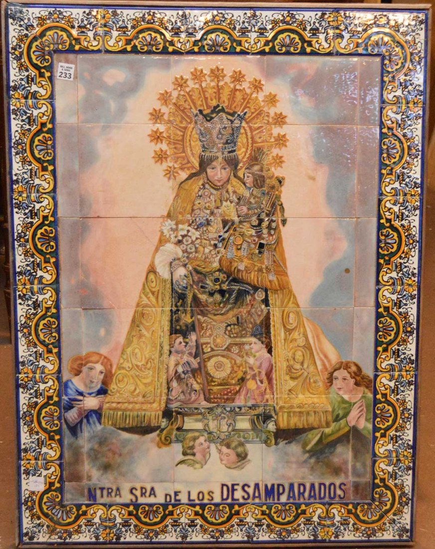Framed tile entitled Ntra Sra de los Desamparados, 36 (1 of 8)