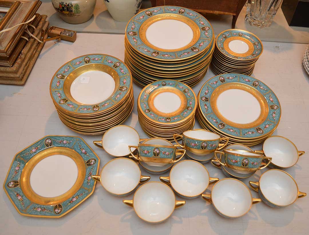 Black Knight china service, 10 dinner plates (10 (1 of 5)