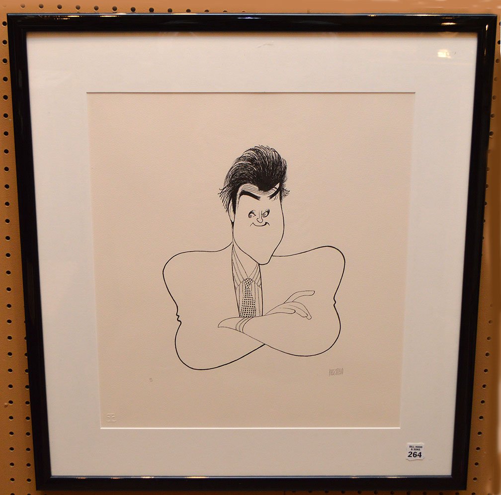 Al Hirschfield (20th century) "Jay Leno"  lithograph, (1 of 6)