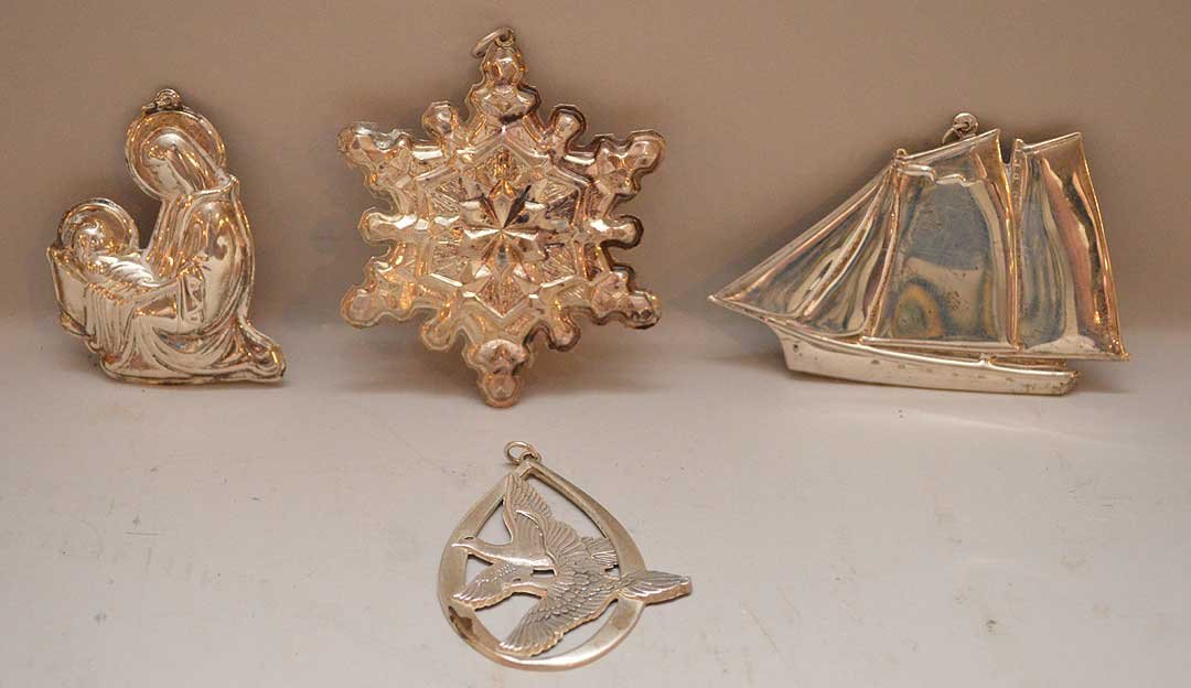 5 sterling Christmas ornaments, 4ozt (1 of 1)