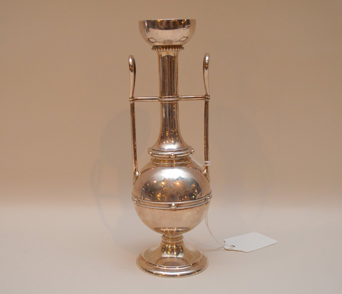 Gorham Sterling Deco Form Vase.  Condition: good.  Ht. (1 of 3)