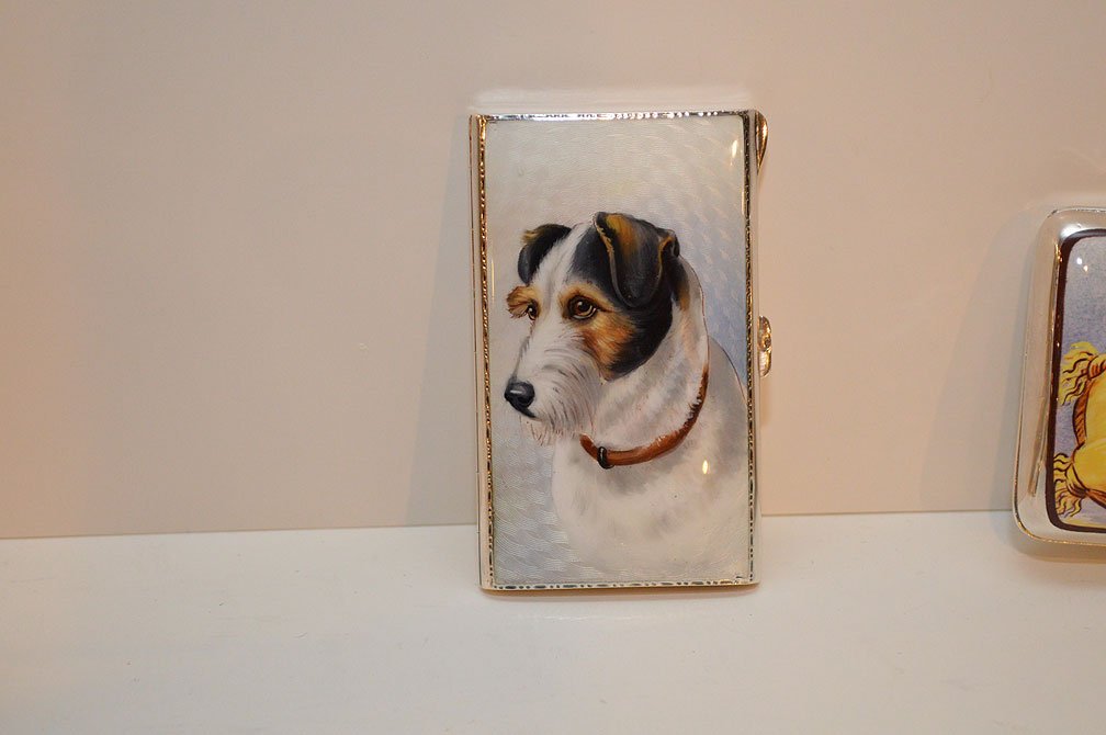German Sterling & Enamel box with portrait of a (1 of 6)