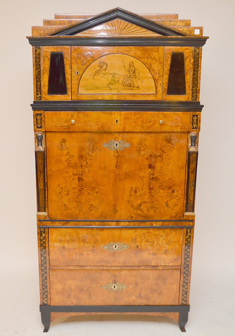 Neoclassical secretaire, Baltic, First quarter 19th c, (1 of 9)
