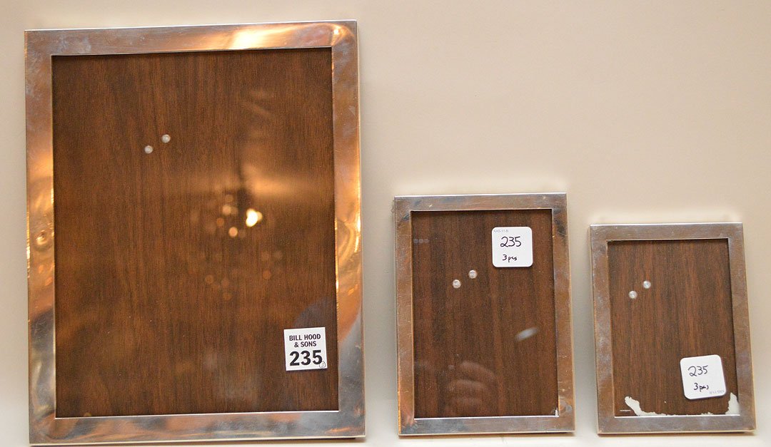 3 Cartier Sterling Frames.  Largest 10 1/4" x 8 1/4". (1 of 2)