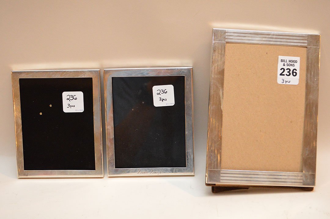 3 Tiffany Sterling Frames.  Largest 7" x 5".  Pair of (1 of 4)
