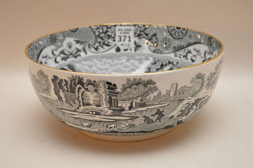 Spode Porcelain Bowl.  Condition: good. Ht. 4" Dia. 9 (1 of 4)