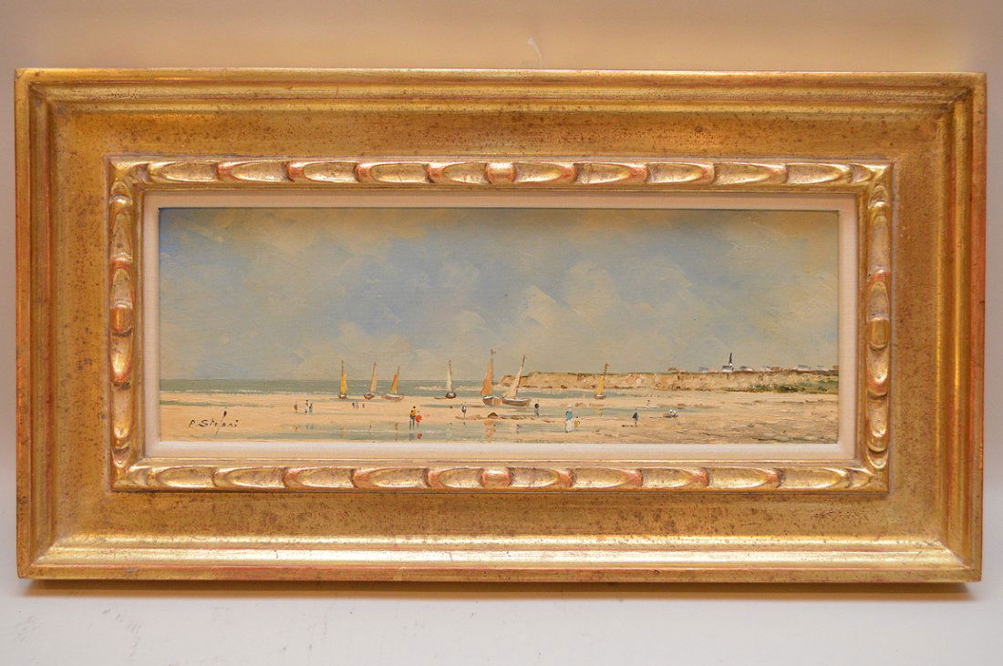 Pierre Stefani  (French born 1938) oil on board, beach (1 of 4)
