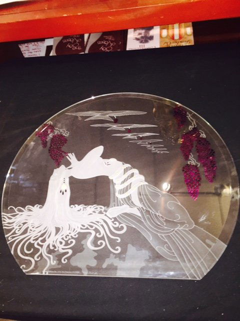 Erte Luminaire On A Black Marble Base.  Condition: one (1 of 2)