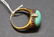 Persian Turquoise Ruby and Diamond Ring set in 18K - 2