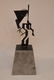 Modern Iron Sculpture signed Uldall, 34" tall on custom