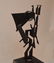 Modern Iron Sculpture signed Uldall, 34" tall on custom - 4