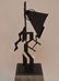 Modern Iron Sculpture signed Uldall, 34" tall on custom - 6