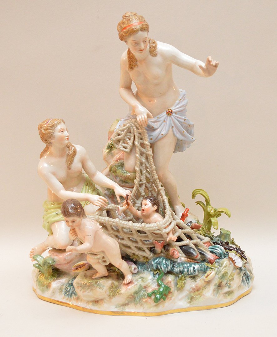 Meissen porcelain group, 12"h x 9 1/4"w (1 of 8)