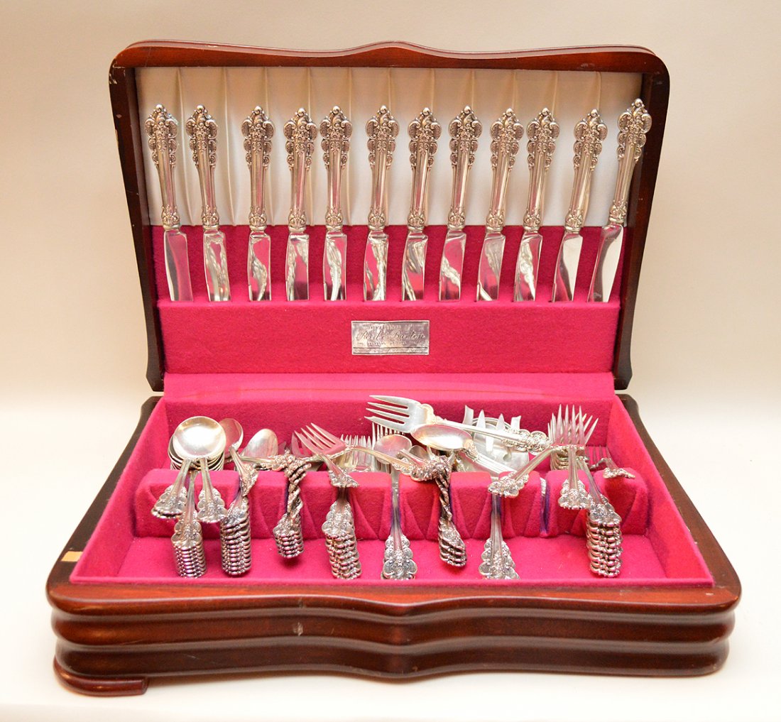 Sterling flatware set, Frank Whiting, incl; 12 soups, (1 of 4)