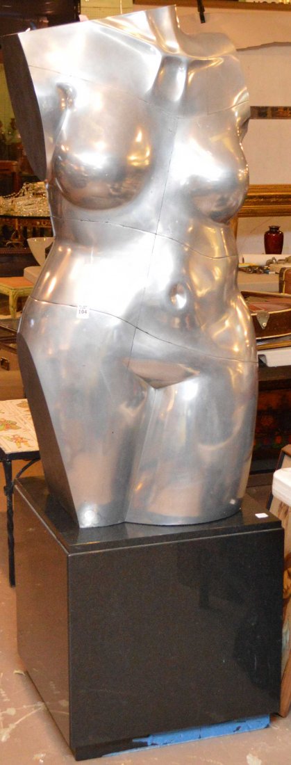 Large Cast Aluminum Sculpture "Torso" By Andrew (1 of 5)