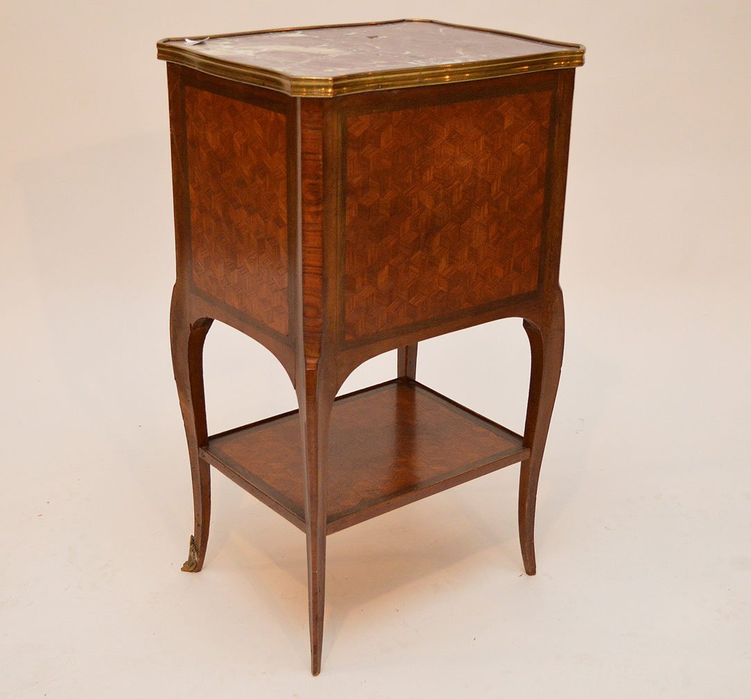 French parquetry side table surround with bronze shaped (1 of 6)