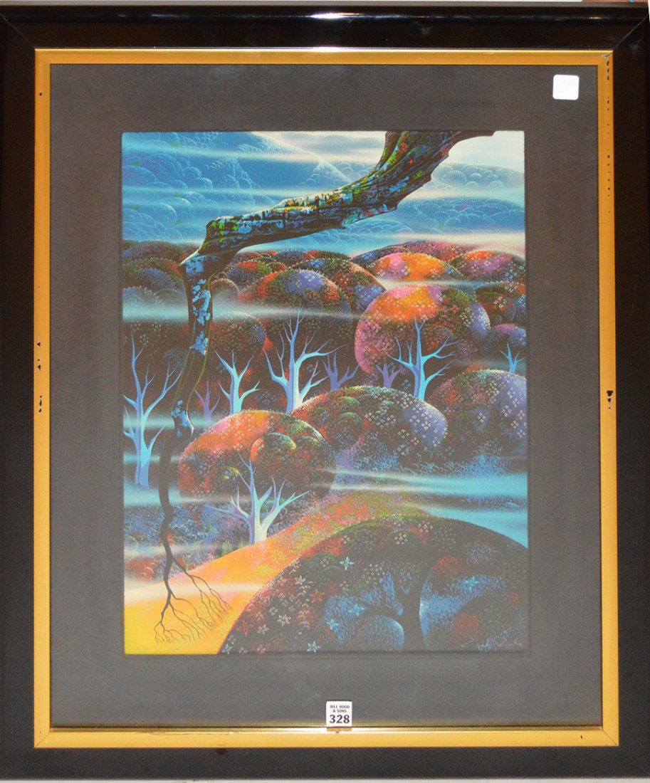 Eyvind Earle (AMERICAN, 1916) Tocata & Fugue, signed &: Eyvind Earle (AMERICAN, 1916) Tocata & Fugue, signed & numbered 274/350, 22" x 16" sight,