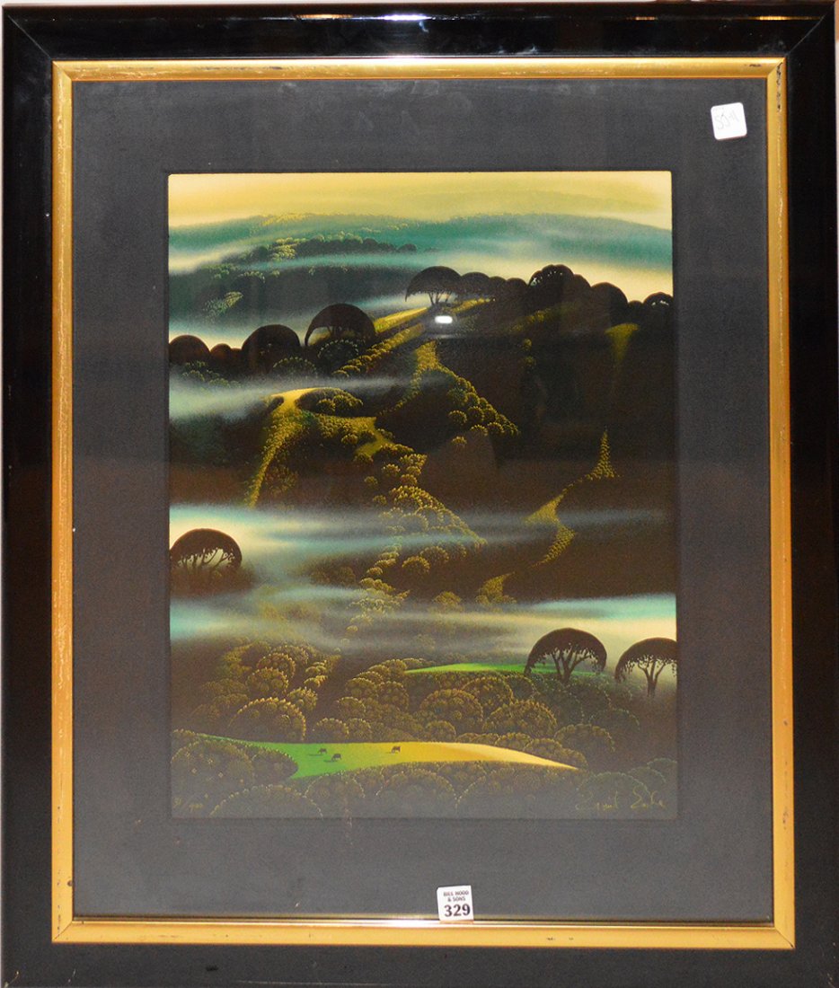 Eyvind Earle (AMERICAN, 1916) Landscape tree's, (1 of 4)