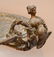 Bronze Figural Tazza with floral and scroll decoration. - 2