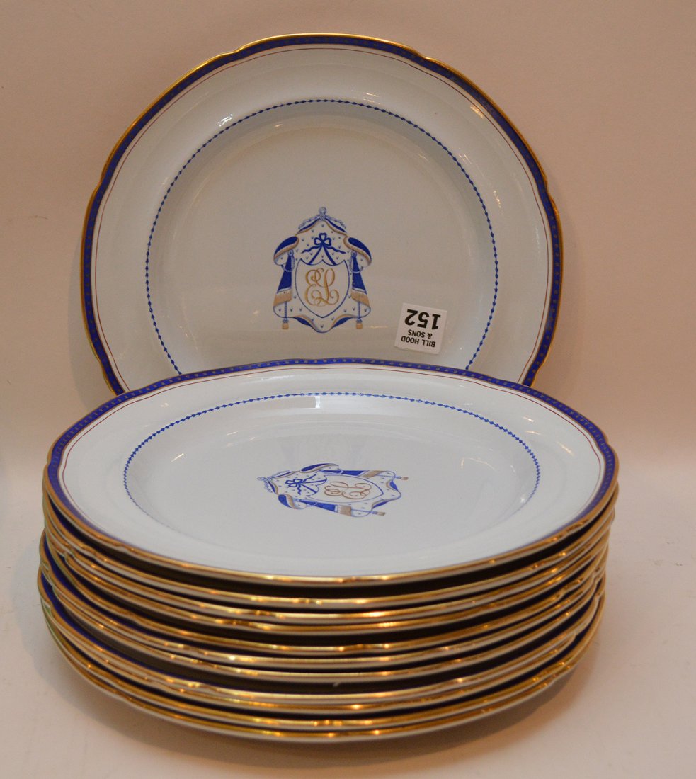 12 Spode plates, 10 1/2"dia (1 of 4)
