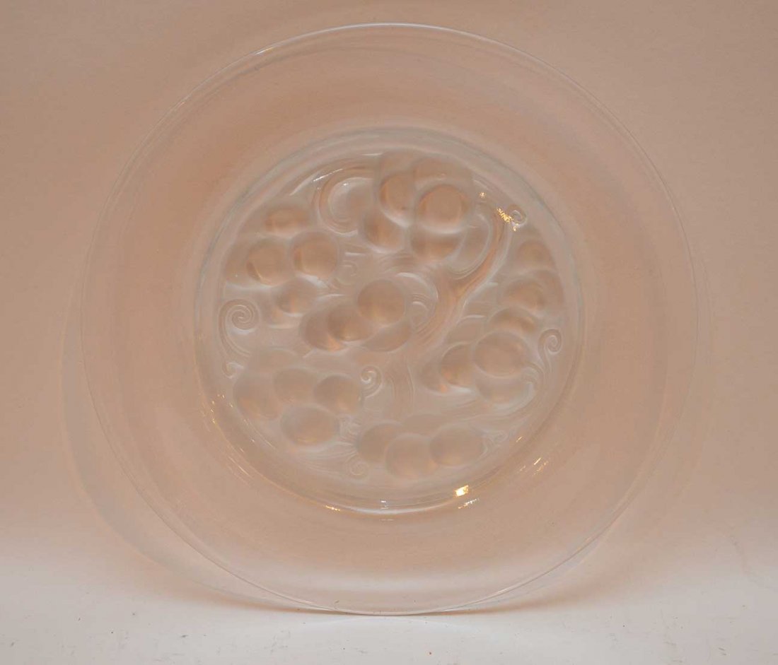 Set 6 R. Lalique Plates.  Dia. 9 1/4" (1 of 5)