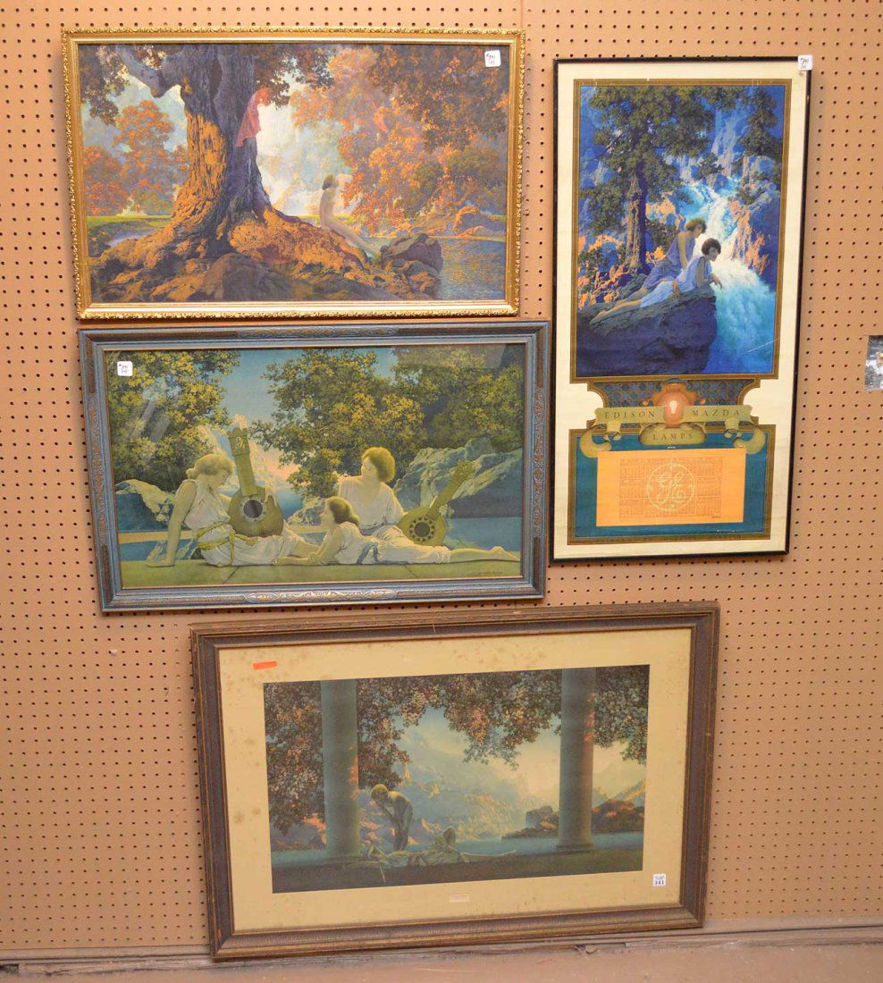 4pcs. Vintage Maxfield Parrish Lithographs incl: 1930 (1 of 5)