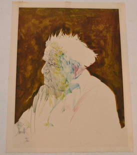 Raymond Moretti Ben Gurion Hand Signed Limited Edition: Raymond Moretti Ben Gurion Hand Signed Limited Edition Hand Signed Original Lithograph By Raymond Moretti Titled "Ben Gurion”. This Piece Is Hand Signed By The Artist. This Piece Is Numbered 147/250