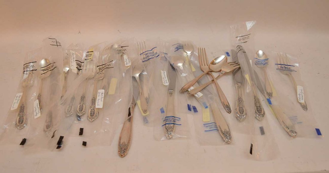 2 incomplete sterling flatware sets, Wallace and (1 of 5)