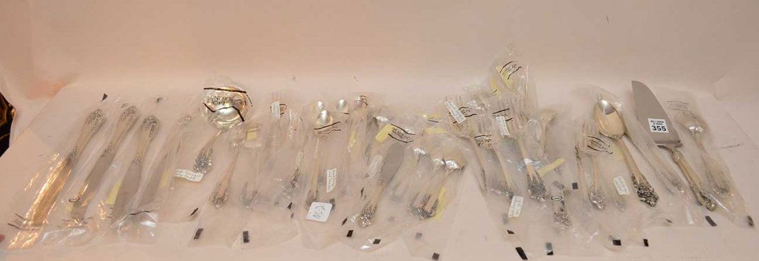 Wallace sterling incomplete flatware set, "Grand (1 of 8)