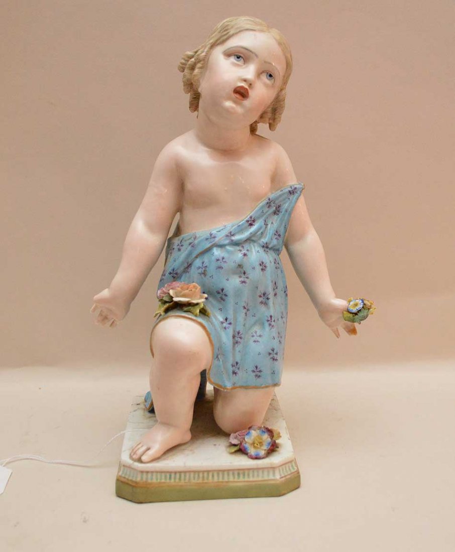 Large Meissen Porcelain Figure depicting a young girl. (1 of 8)