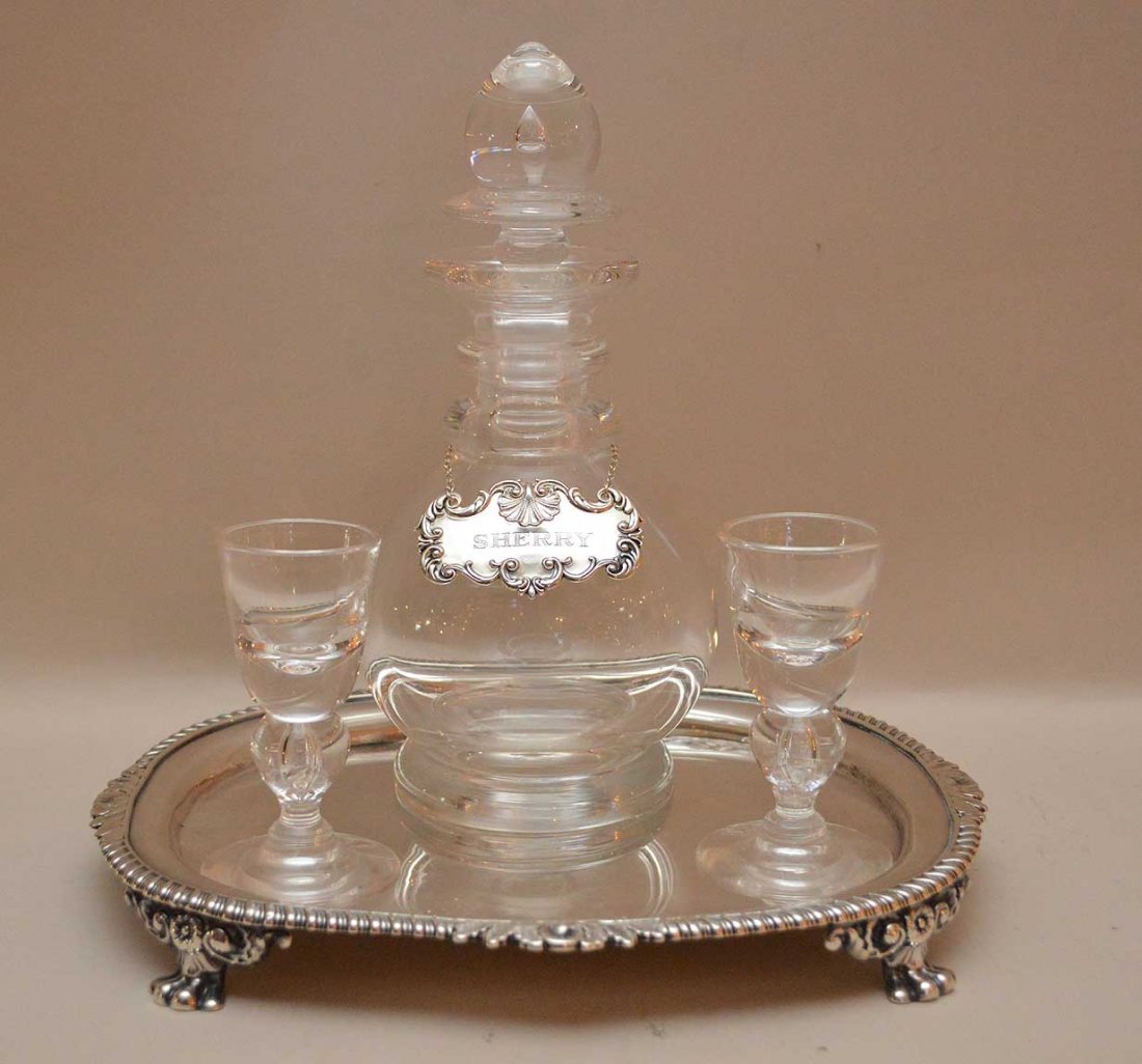 English Sterling Footed Tray John & Thomas Settle (1 of 4)