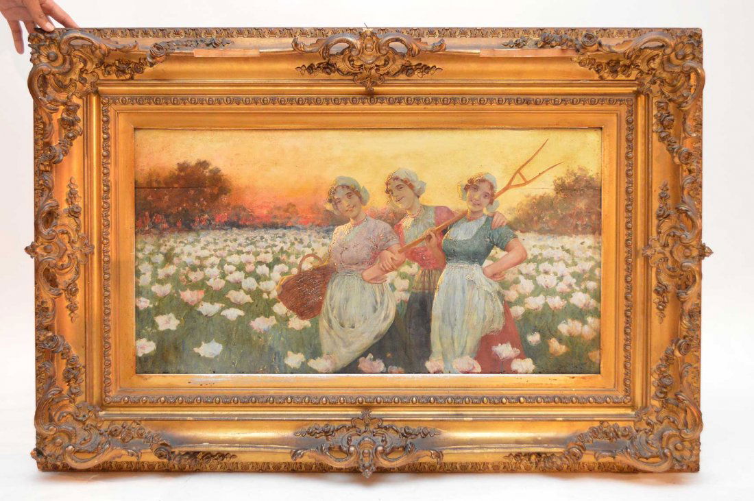 Frederico Oliva (ITALIAN, early 20th) oil on panel, (1 of 6)