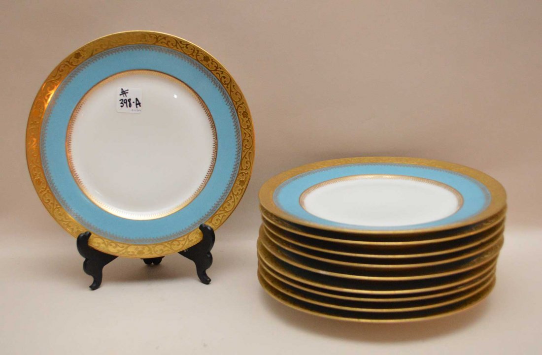 10 D & C Limoges dinner plates, 9"dia (1 of 5)
