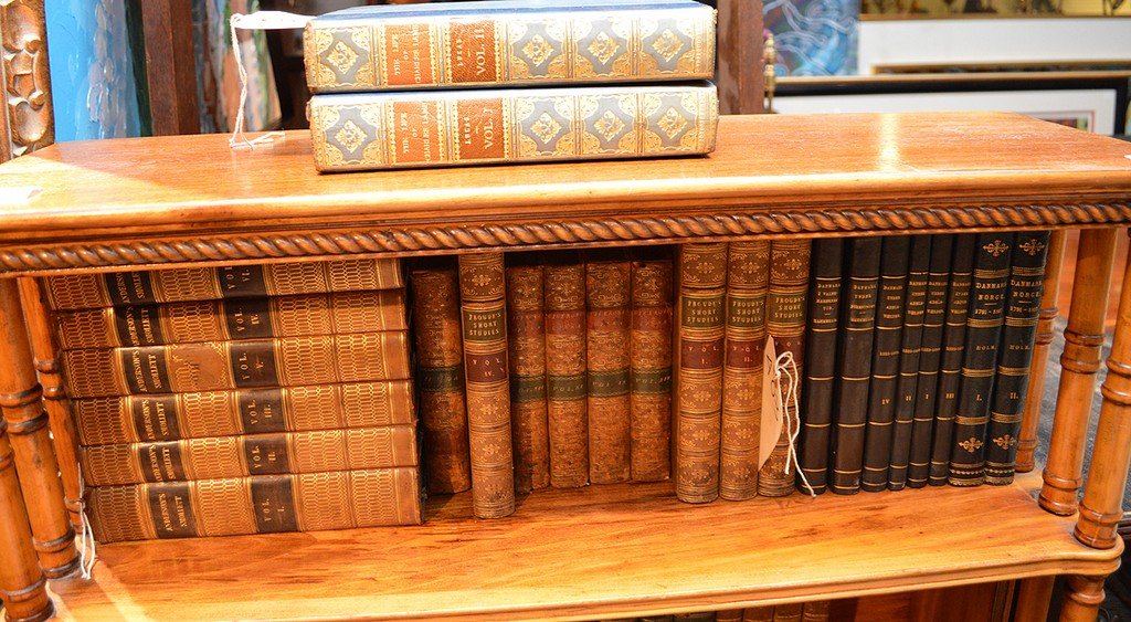 Antique Leather Bound Books, some complete, some not. (1 of 3)