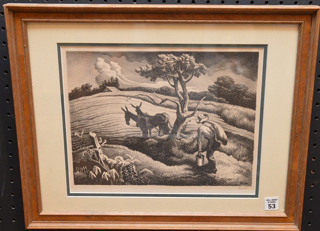 Thomas Hart Benton (American 1889-1975) ''Approaching (1 of 4)