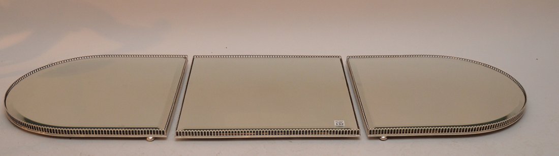 Antique 3 Piece English Silver Plated Plateau with (1 of 6)