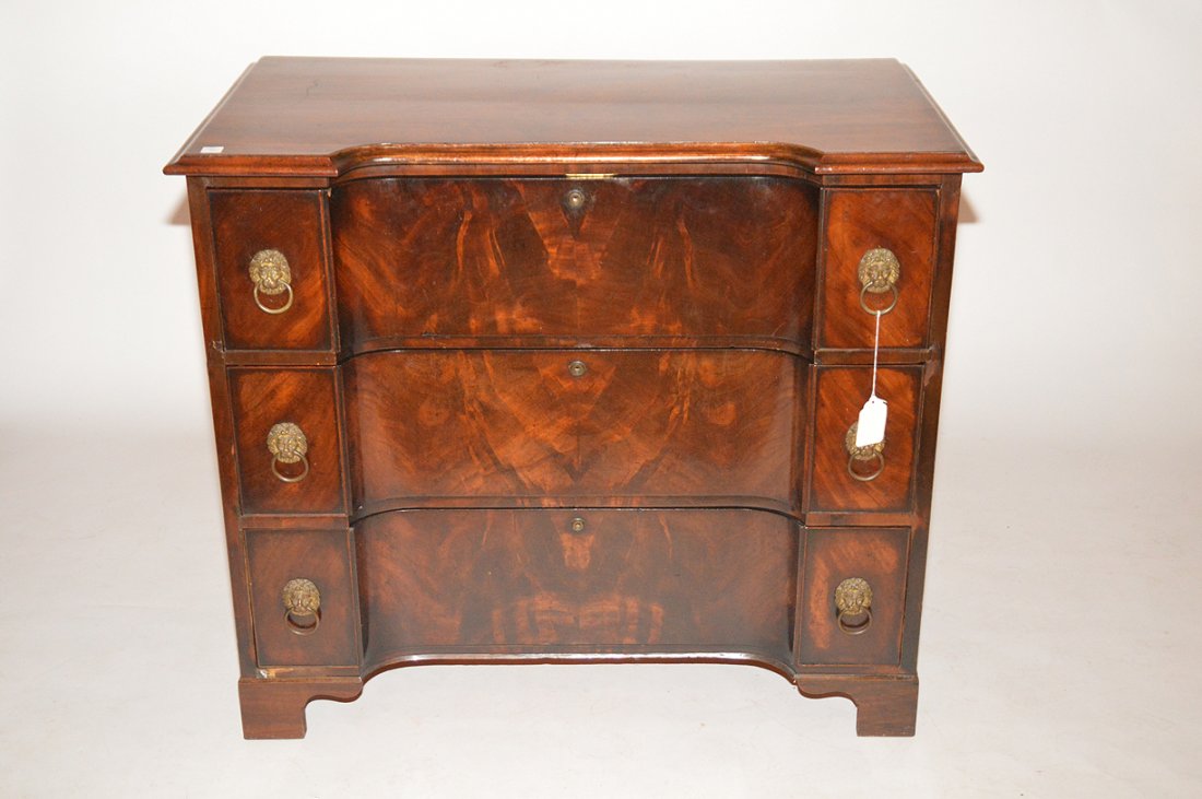 Mahogany 19th c. buffet with felt lined fitted (1 of 7)