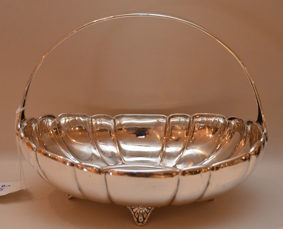 German silver (800) presentation basket, 17ozt, 8 1/2"h (1 of 3)