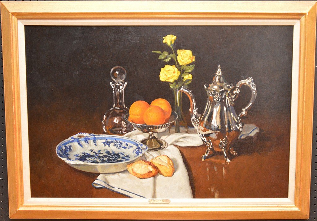 Gregory Hull  (American born 1950) oil on canvas, Still (1 of 6)