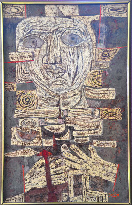 Karl Zerbe (America 1903 - 1972) oil encaustic on (1 of 5)