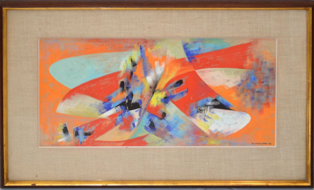 James Pichette (FRENCH, 1920-1996) Abstract gouache on (1 of 5)