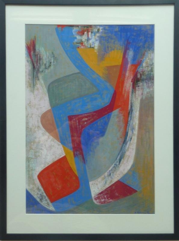 James Pichette (FRENCH, 1920-1996) Abstract gouache on (1 of 3)