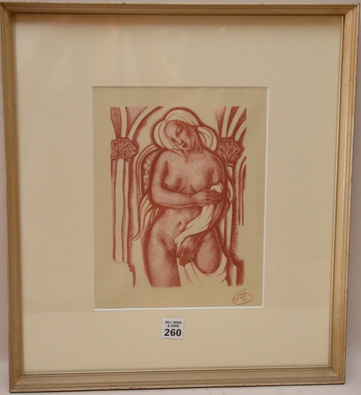 Aristide Maillol (French 1861-1944) female seated nude,: Aristide Maillol (French 1861-1944) female seated nude, lithograph, hand initialed in chalk, image size 10 1 x 8 “